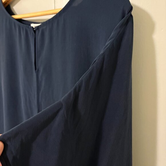 NEW Emerson Fry Solar Tunic Deep Sea Medium Navy 100% Silk Lagenlook Minimalist - Picture 10 of 16